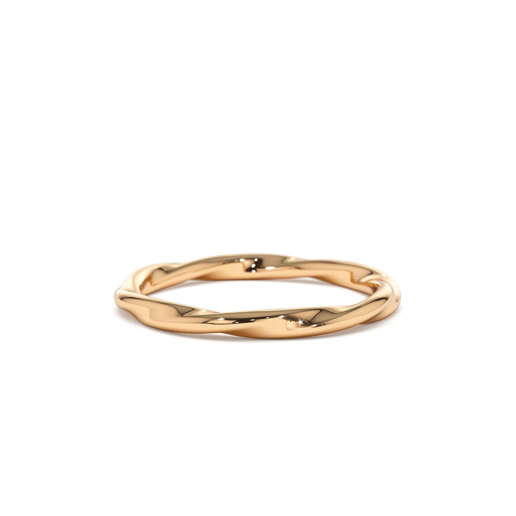 Wavy Promise Ring in 14K Gold — view 5
