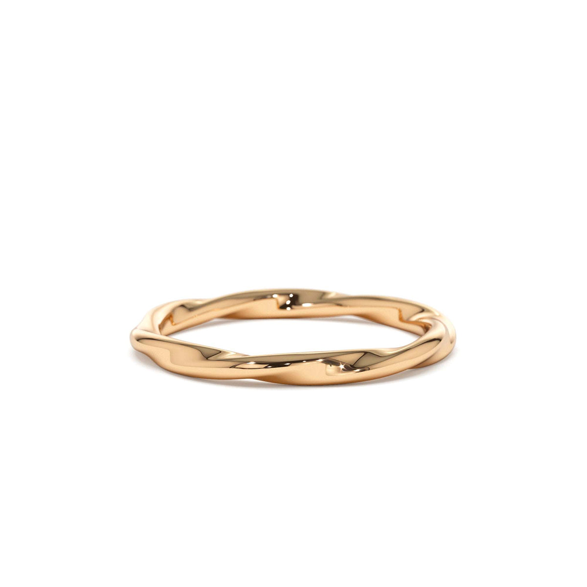 Wavy Promise Ring in 14K Gold — view 5