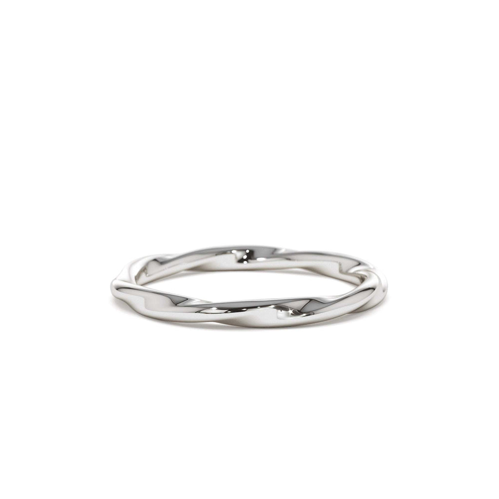 Wavy Promise Ring in 14K Gold — view 4