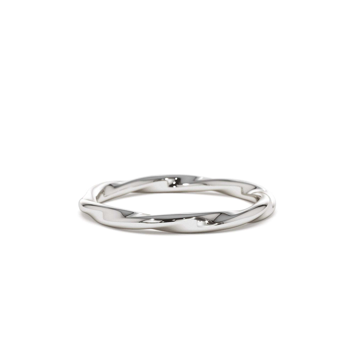 Wavy Promise Ring in 14K Gold — view 4