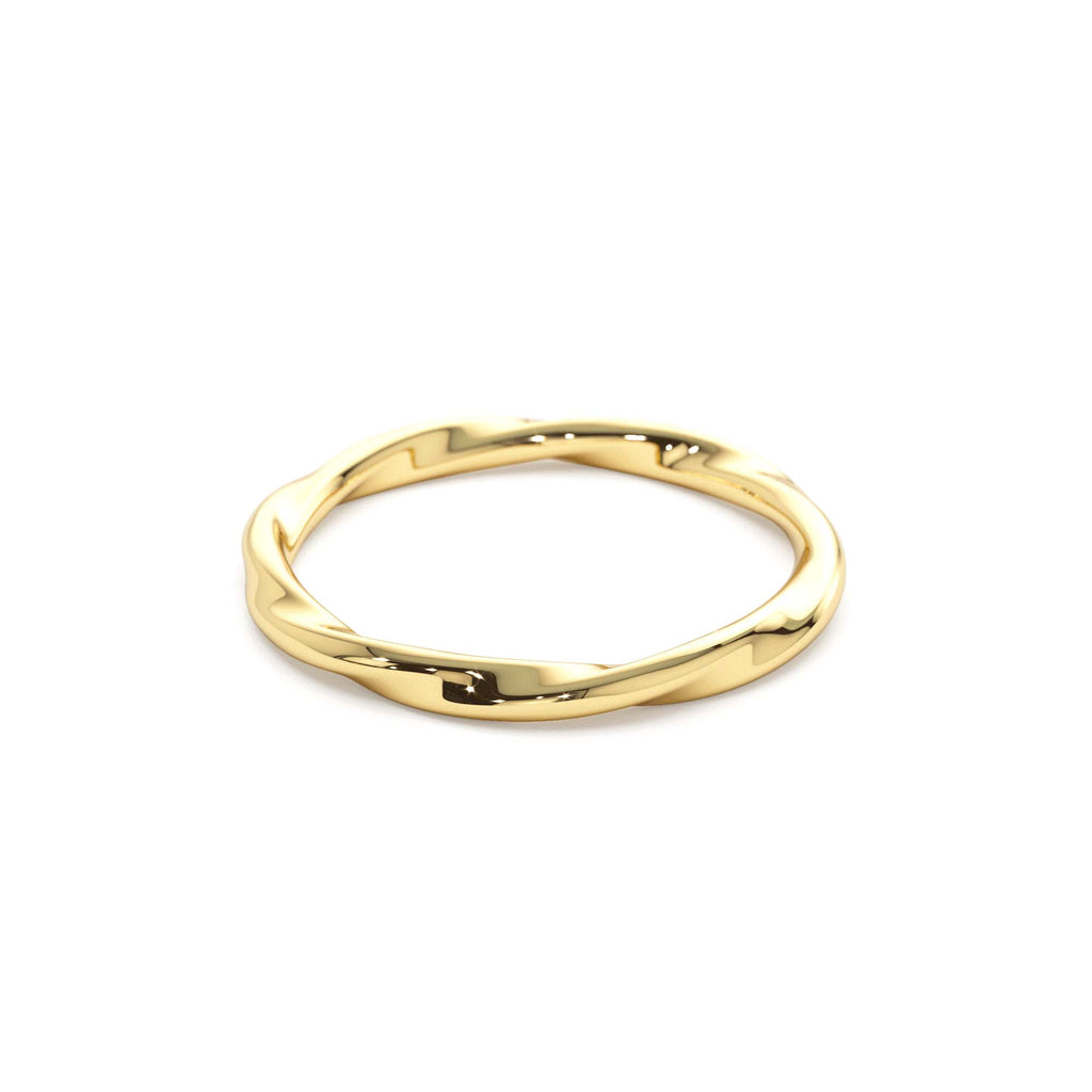 Wavy Promise Ring in 14K Gold — view 2