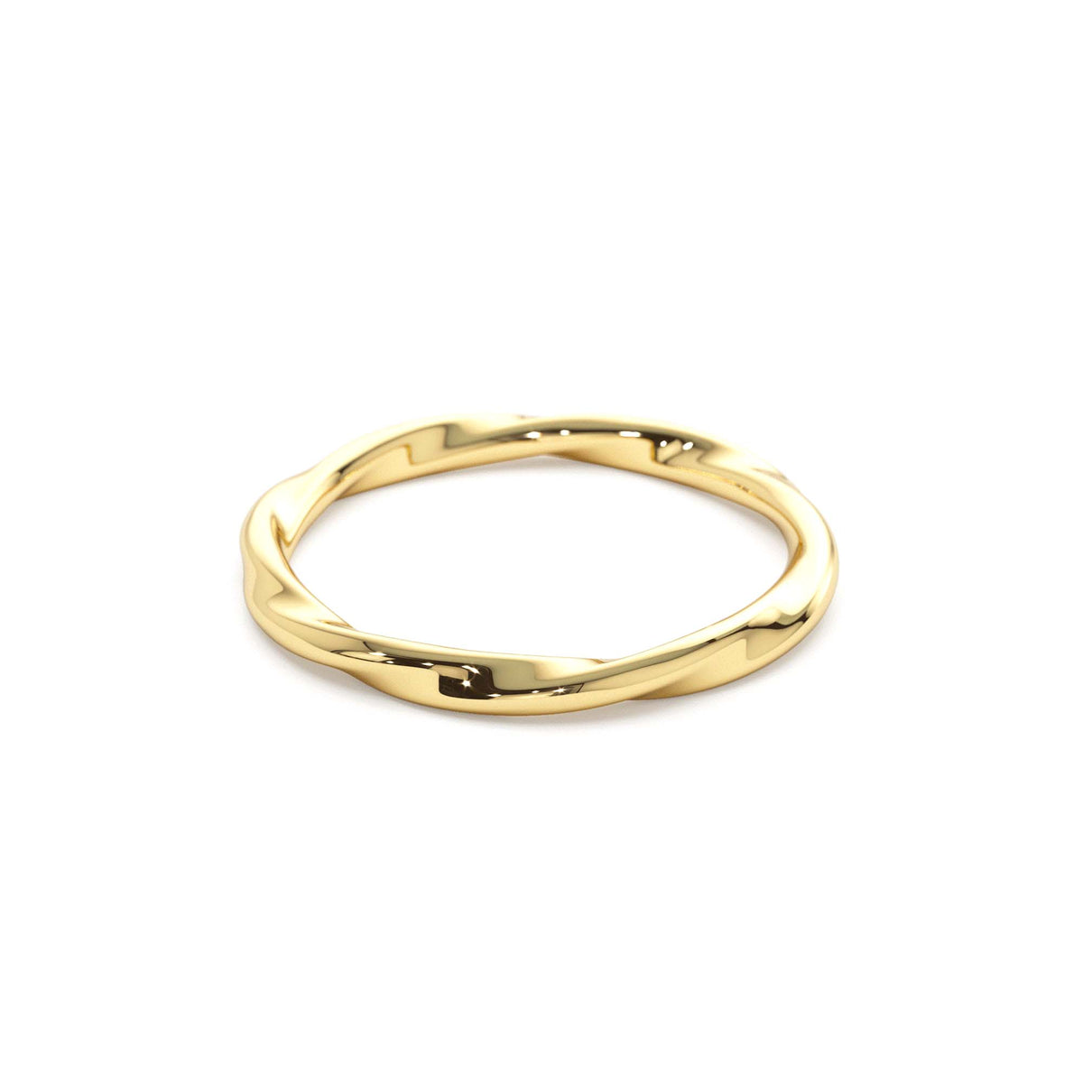 Wavy Promise Ring in 14K Gold — view 2