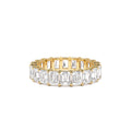 4.5 CTW Prong Setting Full Eternity Emerald Lab-Grown Diamond Ring in 14K Gold — view 1