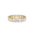 3.5 CTW Prong Setting Full Eternity Oval Shape Lab-Grown Diamond Ring in 14K Gold — view 1