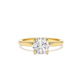 0.75 - 1.50 CTW Four Prong Setting Round Shape Lab-Grown Diamond Engagement Ring in 14K Gold — view 1