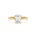 0.75 - 1.50 CTW Four Prong Setting Oval Shaped Lab-Grown Diamond Engagement Ring in 14K Gold — view 1