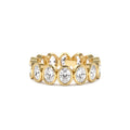 2.75 CTW Bezel Setting Full Eternity Oval Shape Lab-Grown Diamond Ring in 14K Gold — view 1