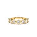 1.45 CTW Bezel Setting Seven Stone Round Lab-Grown Diamond Ring in 14K Gold — view 1