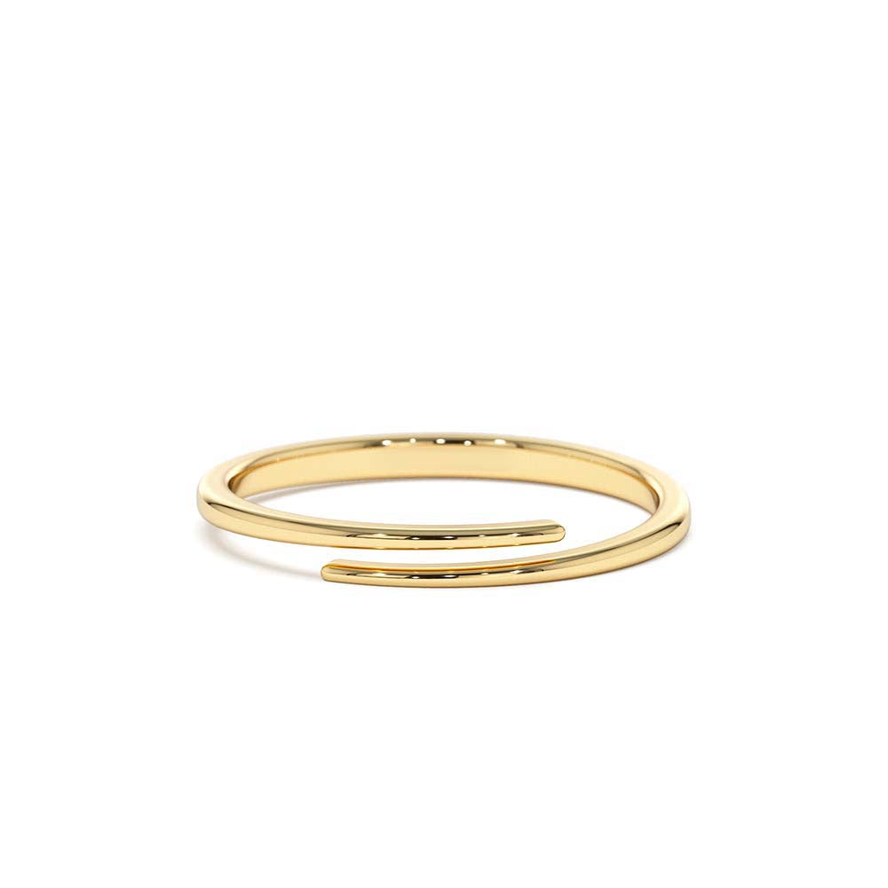Stacking Criss Cross Ring in 14K Gold — view 1