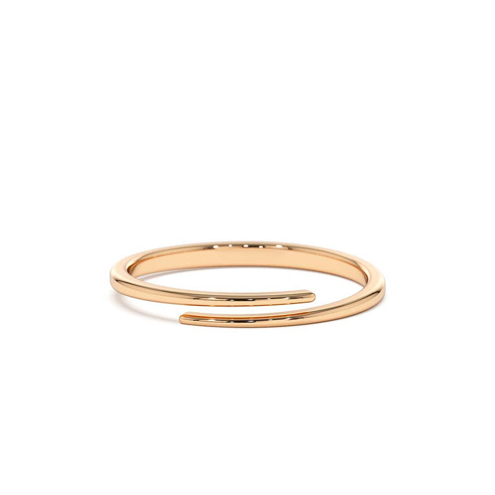 Stacking Criss Cross Ring in 14K Gold — view 5