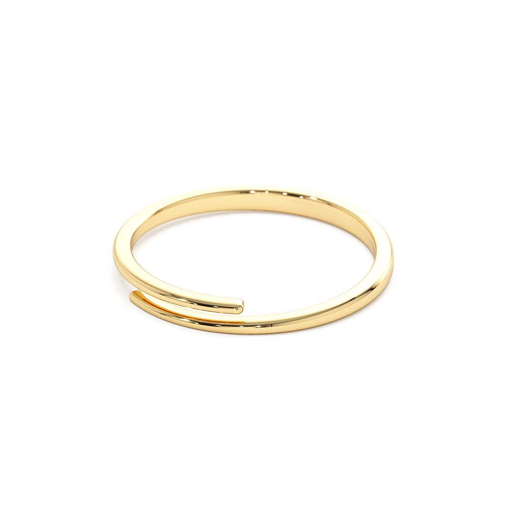 Stacking Criss Cross Ring in 14K Gold — view 2