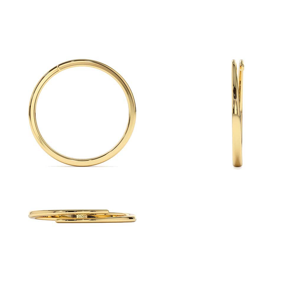Stacking Criss Cross Ring in 14K Gold — view 3