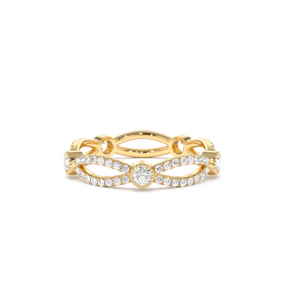 Infinity Diamond Eternity Ring in 14K Gold — view 1