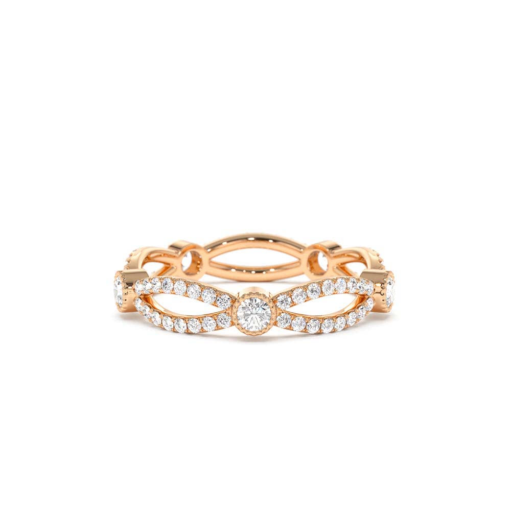Infinity Diamond Eternity Ring in 14K Gold — view 5