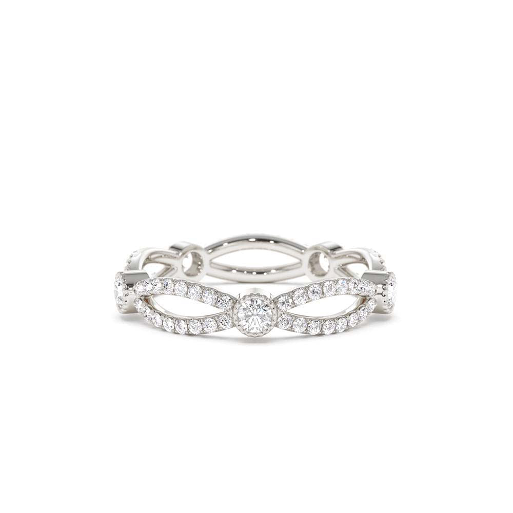 Infinity Diamond Eternity Ring in 14K Gold — view 4