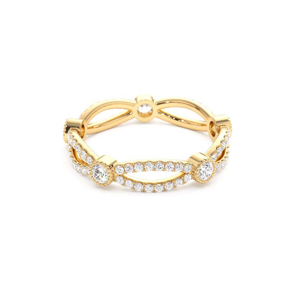 Infinity Diamond Eternity Ring in 14K Gold — view 2