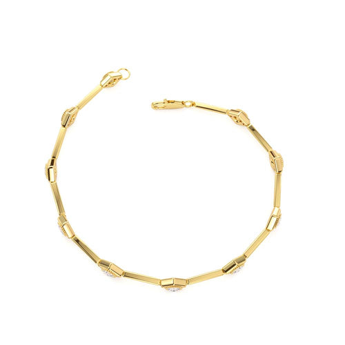 Milgrain Setting Diamond Infinity Bracelet 1.20 CTW in 14K Gold — view 2