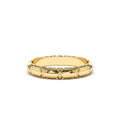 3MM Unique X Cut Design Gold Wedding Ring in 14K Gold — view 1