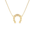 Good Luck Diamond Horseshoe Necklace in 14K Gold — view 1