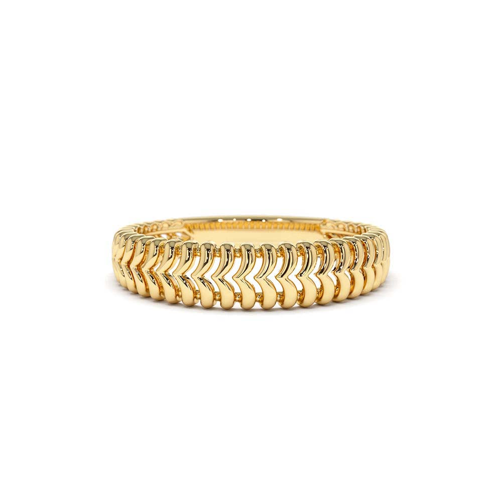 Unique Statement Stacking Gold Ring in 14K Gold — view 1