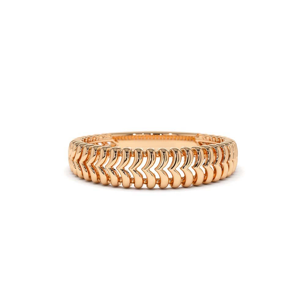 Unique Statement Stacking Gold Ring in 14K Gold — view 5