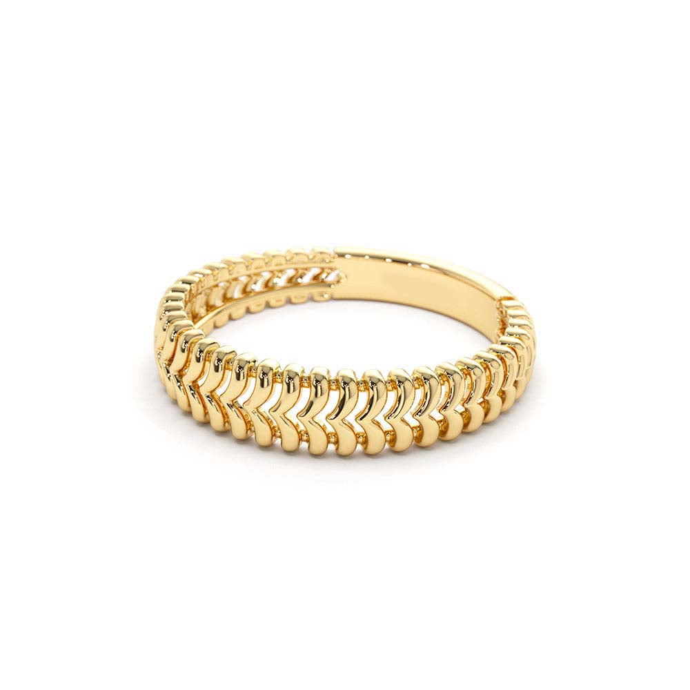 Unique Statement Stacking Gold Ring in 14K Gold — view 2