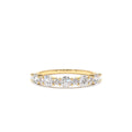Round Diamond Mix Size Anniversary Ring in 14K Gold — view 1