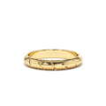 3MM Unique Diagonal Cut Design Gold Ring in 14K Gold — view 1