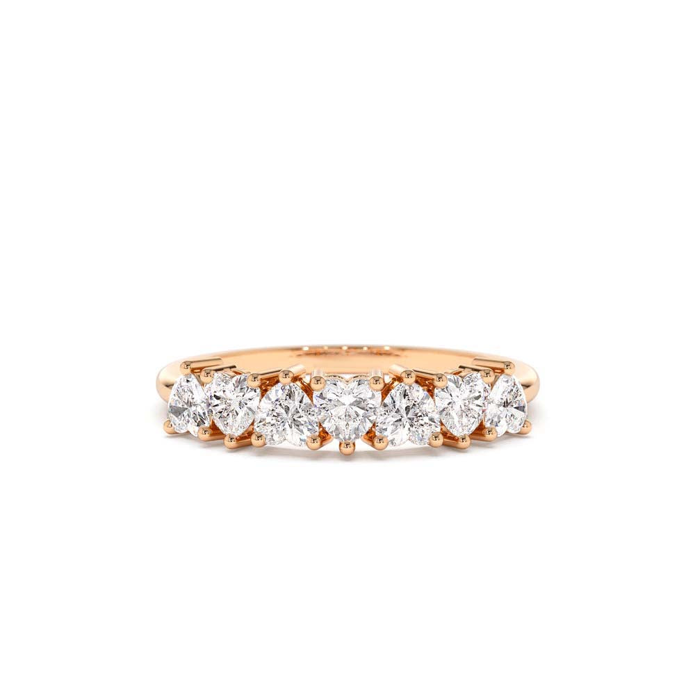 Heart Shape Up Down Prong Setting Diamond Ring in 14K Gold — view 5