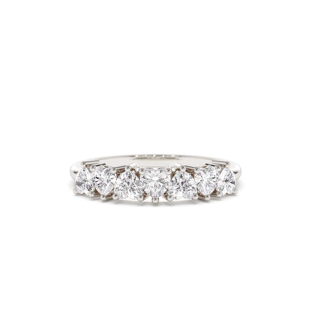 Heart Shape Up Down Prong Setting Diamond Ring in 14K Gold — view 4