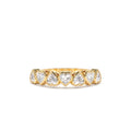 Heart Shape Up Down Bezel Setting Diamond Ring in 14K Gold — view 1