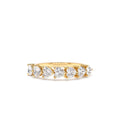 Heart Shape Horizontal Prong Setting Diamond Ring in 14K Gold — view 1