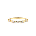 Half Eternity Minimalist Diamond Wedding Ring in 14K Gold — view 1