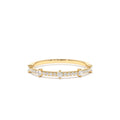 Dainty Stacking Diamond Wedding Band in 14K Gold — view 1