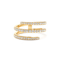 Diamond Spiral Ring in 14K Gold — view 1