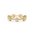 Full Eternity Clover Diamond Ring in 14K Gold — view 1