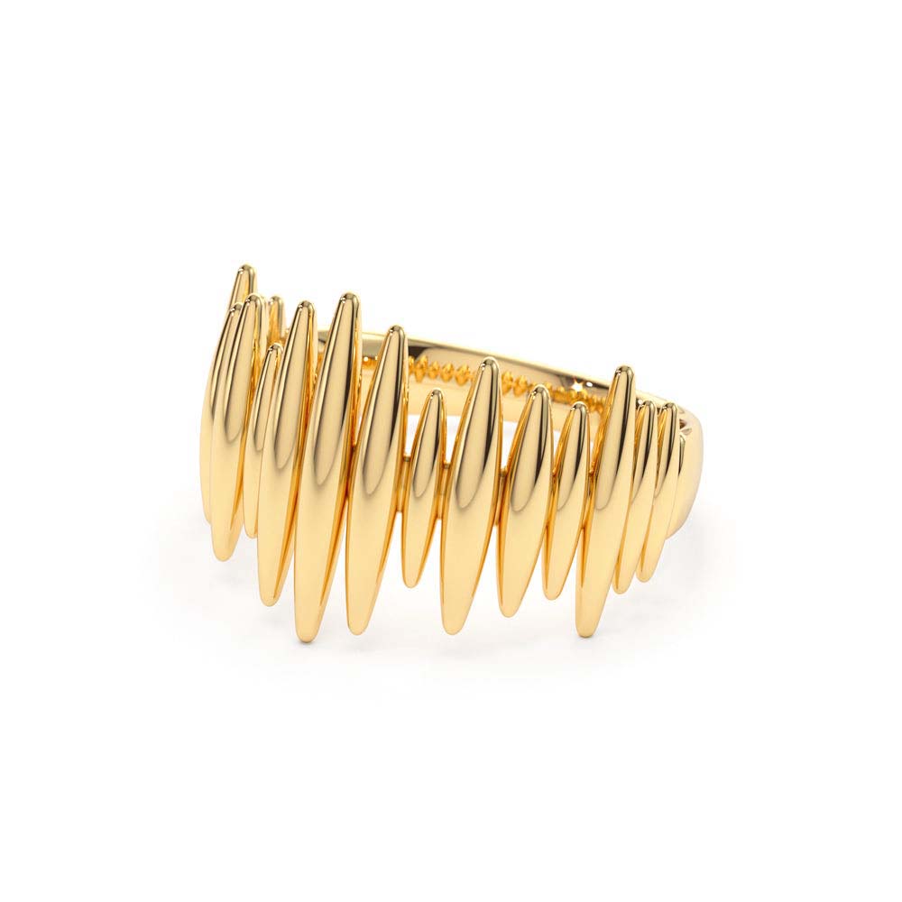 Unique Statement Gold Ring in 14K Gold — view 2