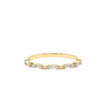 Stackable Dainty Baguette Diamond Ring in 14K Gold — view 1