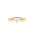 Round Solitaire Diamond Ring in 14K Gold — view 1