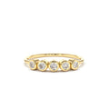 Bezel Set Diamond Wedding Band in 14K Gold — view 1