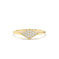 Diamond Shape Micro Pave Ring in 14K Gold — view 1