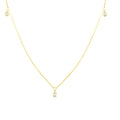 5 Diamond Dangle Necklace in 14K Gold — view 1