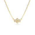 Four Stone Diamond Cluster Necklace in 14K Gold — view 1