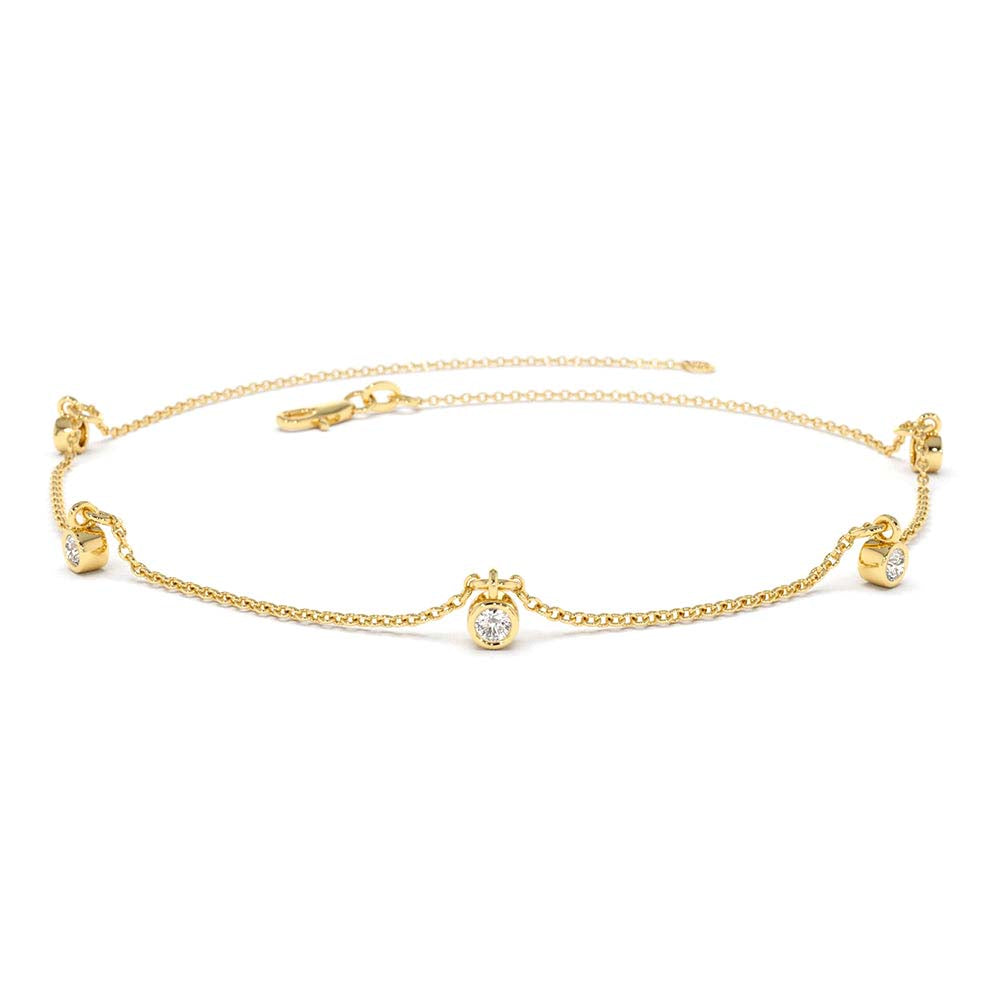 Diamond by The Yard Dangling Solitaire Bracelet in 14K Gold — view 1