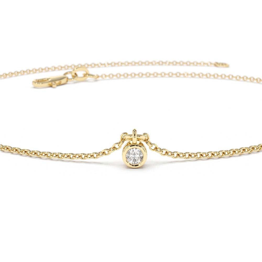 Diamond by The Yard Dangling Solitaire Bracelet in 14K Gold — view 6