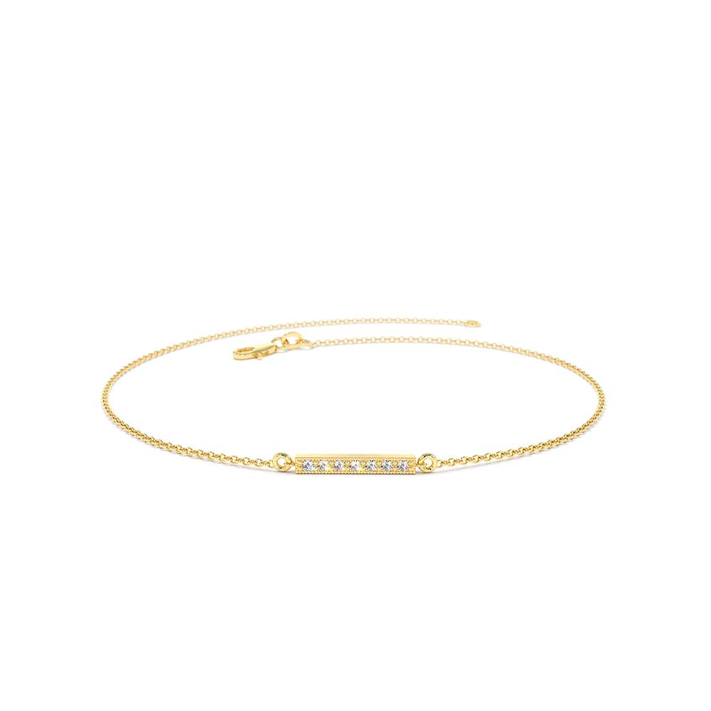 Diamond Bar Bracelet in 14K Gold — view 1