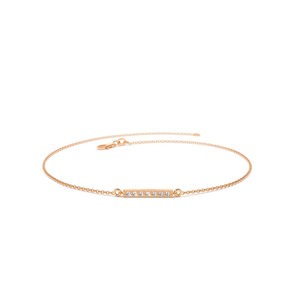 Diamond Bar Bracelet in 14K Gold — view 3
