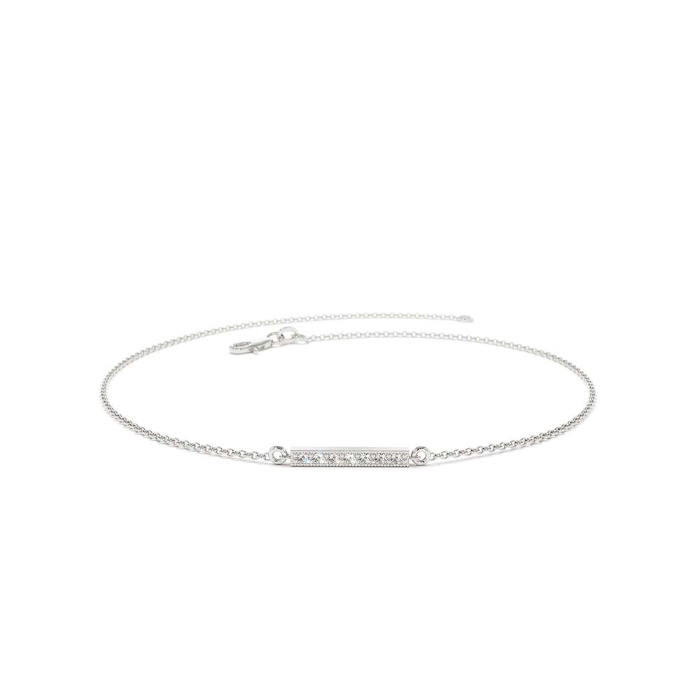 Diamond Bar Bracelet in 14K Gold — view 2