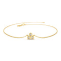 Triangle Trio Dainty Diamond Bracelet in 14K Gold — view 1