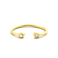 Double Bezel Set Open Diamond Ring in 14K Gold — view 1